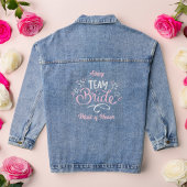 "Team Bruid" Bruidsmeisjes Getuige Bruiloft Maatwe Denim Jacket