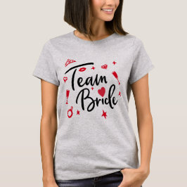 Team bruid bruiloft gepersonaliseerd, bruidsmeisje t-shirt