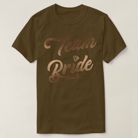 Team Bruid Bruiloft Jubileum Afscheid Meisjes Midd T-shirt (Design voorkant)