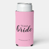 Team bruid bruiloft vrijgezelle seltzer blikjeskoeler (Seltzer Voorkant)