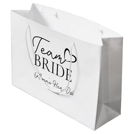 Team Bruid Cadeautas - Perfecte Bruidsfeest Activi (Achterkant Gekanteld)