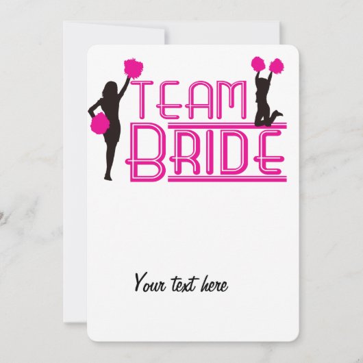 Team Bruid - cheerleaders (Voorkant)