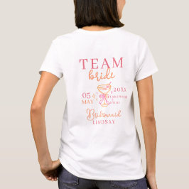 TEAM BRUID! Cocktails Afscheid Van De Vrijheid Fee T-shirt