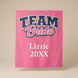 Team Bruid Cursieve Trouwfeest Wandkleed