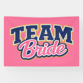 Team Bruid Cursieve Trouwpartij Spandoek (Horizontaal)