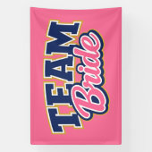 Team Bruid Cursieve Trouwpartij Spandoek (Verticaal)