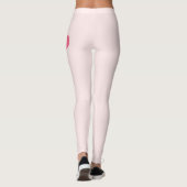 Team bruid cute roze vrijgezellenfeest leggings (Achterkant)