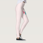 Team bruid cute roze vrijgezellenfeest leggings (Rechts)