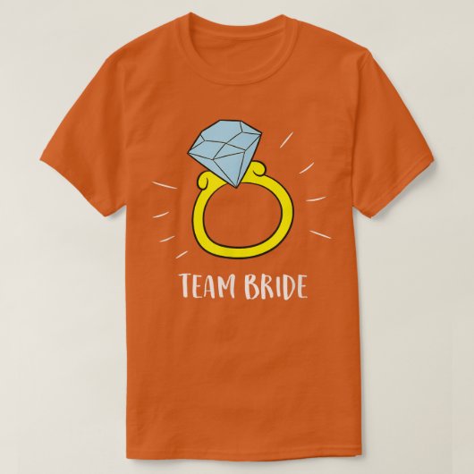 Team Bruid Diamanten Ring T-shirt (Design voorkant)