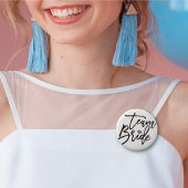 TEAM BRUID Diamond Bruidsfeest Stijlvolle bruiloft Ronde Button 5,7 Cm