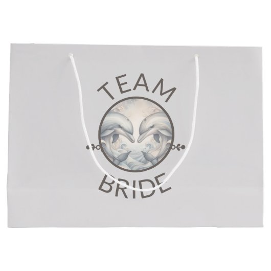 Team Bruid Dolfijn Style Vrouwen Groot Cadeauzakje (Achterkant)