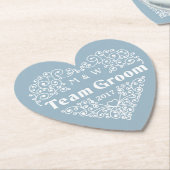 Team Bruid eigen ontwerp monogrammen & jaar paper  Kartonnen Onderzetters (Gekanteld)