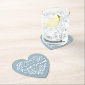 Team Bruid eigen ontwerp monogrammen & jaar paper  Kartonnen Onderzetters (Insitu)