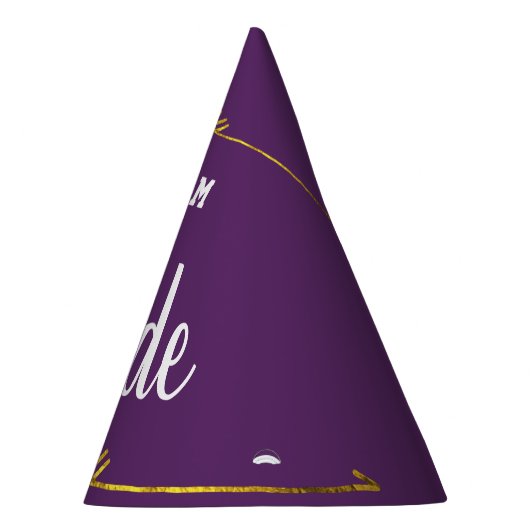 Team bruid elke aangepaste kleur met goud feesthoedjes (Rechts)