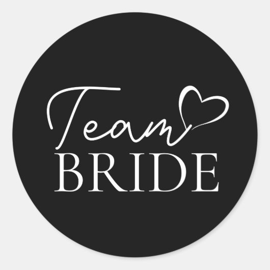 Team Bruid Fleslabels – Leuke Bachelorette Party Ronde Sticker (Voorkant)