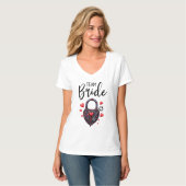 Team Bruid Goth Hart Slot en Sleutel T-shirt (Voorkant volledig)