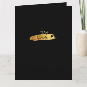 Team Bruid Goud Folie Kaart Zwarte Bachelorette K