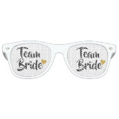 Team Bruid Goud Hart Retro Zonnebril (Voorkant)