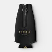 Team Bruid Gouden Borstel Diamant Bruids Party Coo Flesjeskoeler (Achterkant)