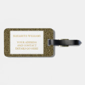 Team Bruid Gouden Hart Glitter Bagagelabel (Achterkant horizontaal)