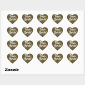 Team Bruid Gouden Hart Glitter Sticker (Vel)