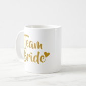 Team Bruid Gouden Hart Koffiemok (Voorkant links)