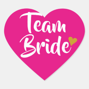Team Bruid Gouden Hart Sticker