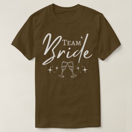 Team Bruid Grappige Bachelorette Set voor Bruiloft T-shirt (Design voorkant)