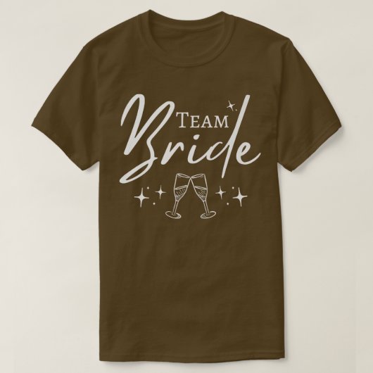 Team Bruid Grappige Bachelorette Set voor Bruiloft T-shirt (Design voorkant)