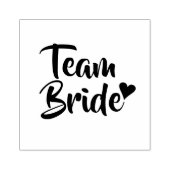 Team Bruid Hart Bruiloftsborrel Rubberstempel (Afrduk)