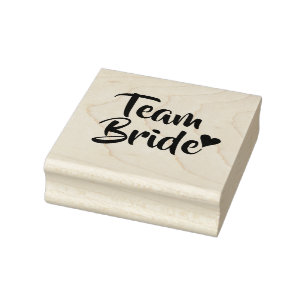 Team bruid hart rubberstempel