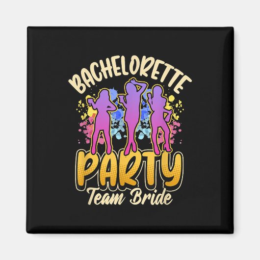 Team Bruid Hen Party Magneet (Voorkant)