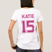 Team Bruid Jersey - Aangepaste Naam & Nummer Bache T-shirt (Achterkant)