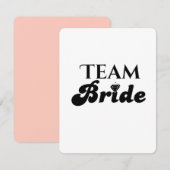 Team Bruid Kaart (Voorkant / Achterkant)