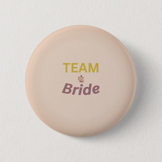 Team Bruid knop Ronde Button 5,7 Cm (Voorkant)