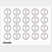Team Bruid Koeienprint Nash Bash Bachelorette Ronde Sticker (Vel)