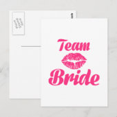 Team bruid kus briefkaart (Voorkant / Achterkant)