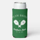 Team Bruid Laatste Swing Pickleball Bachelorette Seltzer Blikjeskoeler (Seltzer Achterkant)