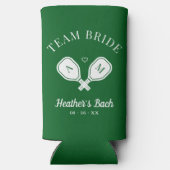 Team Bruid Laatste Swing Pickleball Bachelorette Seltzer Blikjeskoeler (Achterkant)