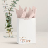 Team Bruid Minimalistisch Elegant Wit Bachelorette Medium Cadeauzakje