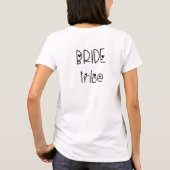 Team Bruid/Moeder van de Bruid Arty Typografie T-shirt (Achterkant)