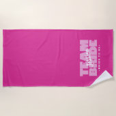 Team bruid om naam te zijn bruiloft chique retro r strandlaken (Voorkant)