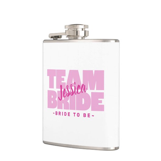 Team bruid om te zijn bruiloft naam Party Trendy P Heupfles (Links)