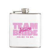 Team bruid om te zijn bruiloft naam Party Trendy P Heupfles (Voorkant)