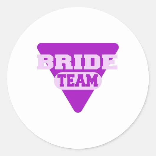 Team bruid ontwerp ronde sticker (Voorkant)