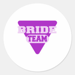 Team bruid ontwerp ronde sticker
