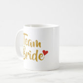 Team Bruid Rode Hart Koffiemok (Voorkant links)