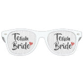 Team Bruid Rode Hart Retro Zonnebril (Voorkant)