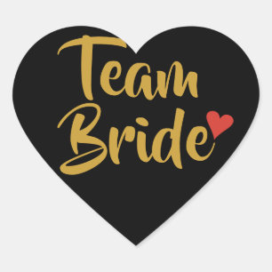 Team Bruid Rode Hart Sticker
