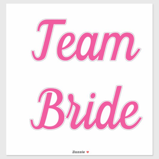 Team Bruid Roze Bruids Team Aangepaste Tekst Bruil Sticker (Vel)